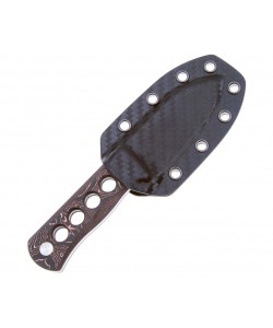Нож QSP Knife Canary 6,3 см, сталь Damascus, рукоять Carbon Copper/Black