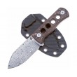 Нож QSP Knife Canary 6,3 см, сталь Damascus, рукоять Carbon Copper/Black - фото № 4