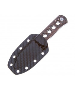 Нож QSP Knife Canary 6,3 см, сталь Damascus, рукоять Carbon Copper/Black