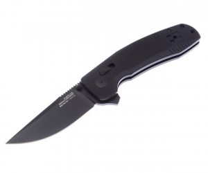 Нож складной SOG-TAC XR Blackout Flipper 8,6 см сталь D2, рукоять G10 Black