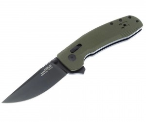 Нож складной SOG-TAC XR OD Flipper 8,6 см сталь D2, рукоять G10 Green
