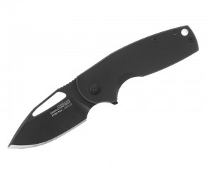 Нож складной SOG Stout FLK - Blackout 6,6 см сталь D2, рукоять G10 Black