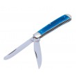 Нож складной Cold Steel Trapper 8,4 см, сталь 8Cr13MoV, рукоять кость Blue - фото № 1