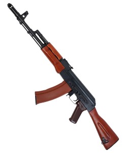 Страйкбольный автомат E&L ELAK74N (АК-74Н) AEG Essential Steel, дерево