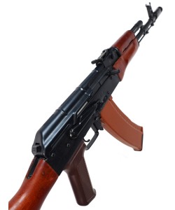 Страйкбольный автомат E&L ELAK74N (АК-74Н) AEG Essential Steel, дерево