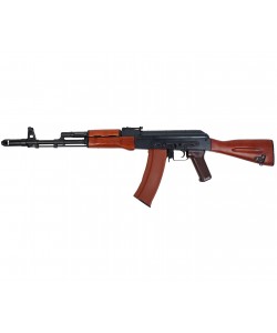 Страйкбольный автомат E&L ELAK74N (АК-74Н) AEG Essential Steel, дерево