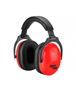 Наушники противошумные ShotTime 15, NRR 22dB, оголовье экокожа, поролон. амбушюры (Red)