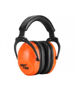 Наушники противошумные ShotTime 15, NRR 22dB, оголовье экокожа, поролон. амбушюры (Orange)