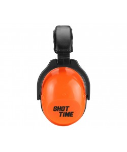 Наушники противошумные ShotTime 15, NRR 22dB, оголовье экокожа, поролон. амбушюры (Orange)