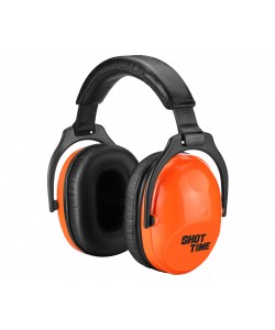 Наушники противошумные ShotTime 15, NRR 22dB, оголовье экокожа, поролон. амбушюры (Orange)