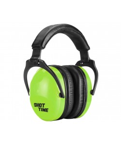 Наушники противошумные ShotTime 15, NRR 22dB, оголовье экокожа, поролон. амбушюры (Light Green)