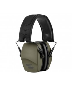 Наушники противошумные ShotTime 16, NRR 25dB, оголовье экокожа, поролон. амбушюры (Army Green)