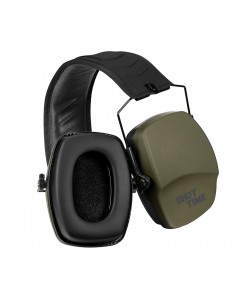 Наушники противошумные ShotTime 16, NRR 25dB, оголовье экокожа, поролон. амбушюры (Army Green)