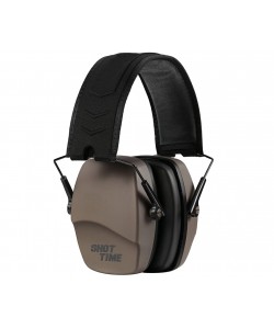 Наушники противошумные ShotTime 16, NRR 25dB, оголовье экокожа, поролон. амбушюры (Tan)