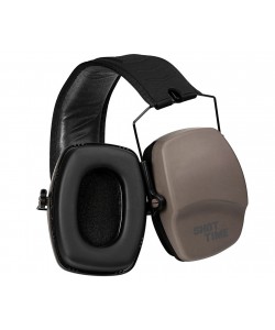 Наушники противошумные ShotTime 16, NRR 25dB, оголовье экокожа, поролон. амбушюры (Tan)
