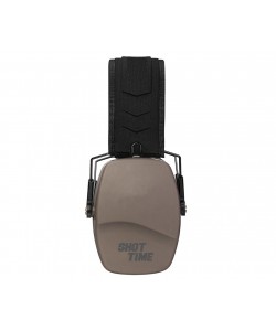 Наушники противошумные ShotTime 16, NRR 25dB, оголовье экокожа, поролон. амбушюры (Tan)