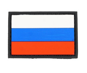 Шеврон ”Флаг России”, PVC на велкро, 60x40 мм (Black)