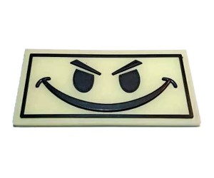 Шеврон ”Smile”, PVC на велкро, 70x35 мм (светится в темноте)