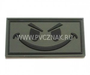 Шеврон ”Smile”, PVC на велкро, 70x35 мм (Olive)