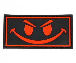 Шеврон ”Smile”, PVC на велкро, 70x35 мм (Red/Black)