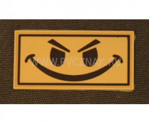 Шеврон ”Smile”, PVC на велкро, 70x35 мм (Tan)