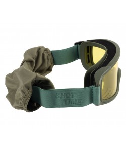 Очки-маска тактические ShotTime Puma, UV400, Anti-Fog, оправа зеленая (желтая линза)