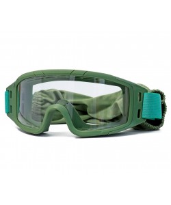 Очки-маска тактические ShotTime Puma, UV400, Anti-Fog, оправа зеленая (прозрачная линза)