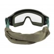 Очки-маска тактические ShotTime Puma, UV400, Anti-Fog, оправа зеленая (прозрачная линза) - фото № 2