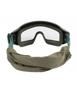 Очки-маска тактические ShotTime Puma, UV400, Anti-Fog, оправа зеленая (прозрачная линза)