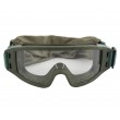 Очки-маска тактические ShotTime Puma, UV400, Anti-Fog, оправа зеленая (прозрачная линза) - фото № 3