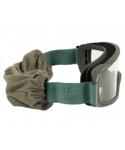 Очки-маска тактические ShotTime Puma, UV400, Anti-Fog, оправа зеленая (прозрачная линза)