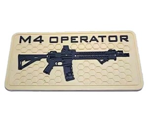 Шеврон ”M4 Operator” PVC на велкро, 80x40 мм (Tan)