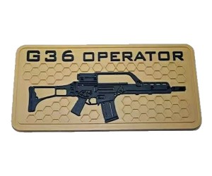 Шеврон ”G36 Operator”, PVC на велкро, 80x40 мм (Coyote)