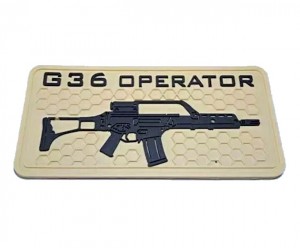 Шеврон ”G36 Operator”, PVC на велкро, 80x40 мм (Tan)