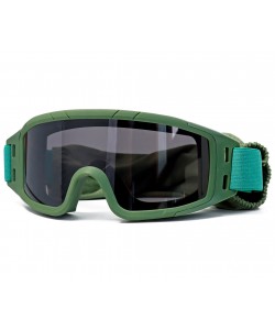 Очки-маска тактические ShotTime Puma, UV400, Anti-Fog, оправа зеленая (серая линза)