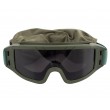 Очки-маска тактические ShotTime Puma, UV400, Anti-Fog, оправа зеленая (серая линза) - фото № 2