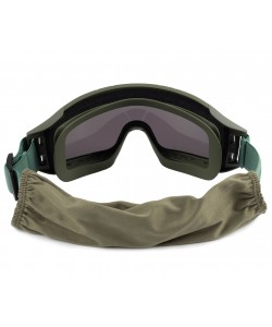 Очки-маска тактические ShotTime Puma, UV400, Anti-Fog, оправа зеленая (серая линза)