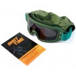 Очки-маска тактические ShotTime Puma, UV400, Anti-Fog, оправа зеленая (серая линза) - фото № 7