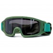 Очки-маска тактические ShotTime Puma, UV400, Anti-Fog, оправа зеленая, 3 линзы (серая, прозрачная, желтая) - фото № 2