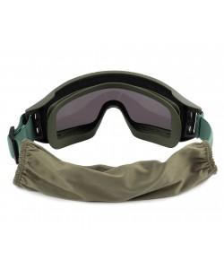 Очки-маска тактические ShotTime Puma, UV400, Anti-Fog, оправа зеленая, 3 линзы