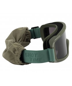 Очки-маска тактические ShotTime Puma, UV400, Anti-Fog, оправа зеленая, 3 линзы