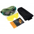 Очки-маска тактические ShotTime Puma, UV400, Anti-Fog, оправа зеленая, 3 линзы (серая, прозрачная, желтая) - фото № 6