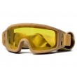 Очки-маска тактические ShotTime Puma, UV400, Anti-Fog, оправа хаки (желтая линза) - фото № 1