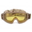 Очки-маска тактические ShotTime Puma, UV400, Anti-Fog, оправа хаки (желтая линза) - фото № 2