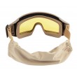 Очки-маска тактические ShotTime Puma, UV400, Anti-Fog, оправа хаки (желтая линза) - фото № 3