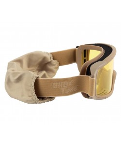 Очки-маска тактические ShotTime Puma, UV400, Anti-Fog, оправа хаки (желтая линза)