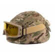 Очки-маска тактические ShotTime Puma, UV400, Anti-Fog, оправа хаки (желтая линза) - фото № 5