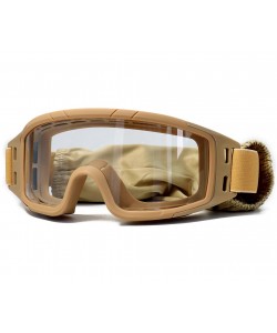 Очки-маска тактические ShotTime Puma, UV400, Anti-Fog, оправа хаки (прозрачная линза)