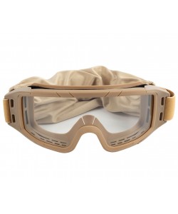 Очки-маска тактические ShotTime Puma, UV400, Anti-Fog, оправа хаки (прозрачная линза)