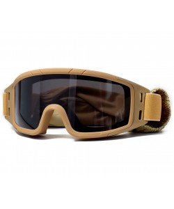 Очки-маска тактические ShotTime Puma, UV400, Anti-Fog, оправа хаки (серая линза)